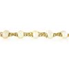 Image 3 : Vintage 14K Gold 6.75" Dual Row Graduating Pearl Figure 8 Infinity Link Bracelet