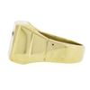 Image 4 : Men's 14k Yellow Gold Flush Set Cubic Zircon Rectangular Ribbed Line Signet Ring