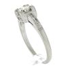 Antique Platinum 0.60 ctw Old European Cut Diamond Floral Work Engagement Ring