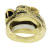 Image 3 : Vintage 18k Gold Detailed Black & Orange Enamel Work Leopard Cocktail Ring