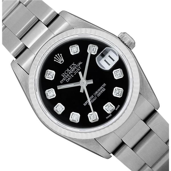 Rolex Midsize 31MM Stainless Steel Sapphire Quickset Datejust With Oyster Band