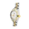 Image 3 : Rolex Ladies Two Tone Quickset White Roman Yellow Gold Diamond And Emerald Bezel