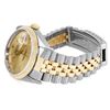 Image 4 : Rolex Mens Two Tone Sapphire Champagne Index Fluted Bezel Datejust With Rolex Bo