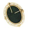 Image 3 : Large Vintage Carved Green Malachite Cameo w/ Yellow Gold Open Frame Pin Brooch