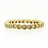 Image 5 : 14k Yellow Gold 0.92 ctw Round Milgrain Bezel Set Diamond Eternity Band Ring Sz