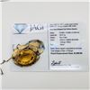 Image 2 : 10KT & 14KT Gold Citrine Botanical Brooch