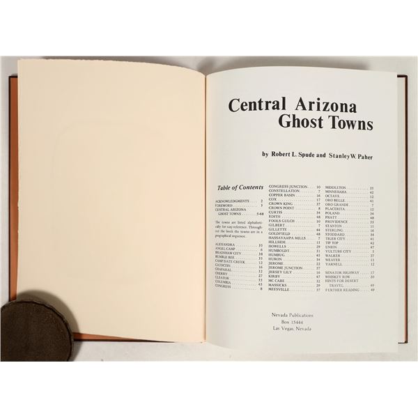 Central Arizona Ghost Towns: Rare Out of Print Signed Book [199615]