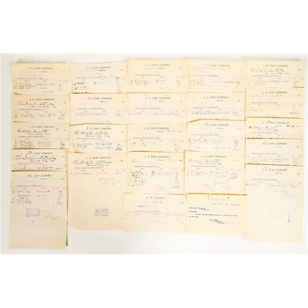 JS Cain, Banker, Bodie, California Banking Archive [199270]