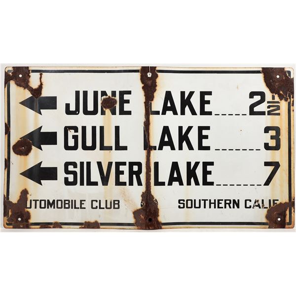 June Lake Loop Automobile Club Road Porcelain Sign [197867]