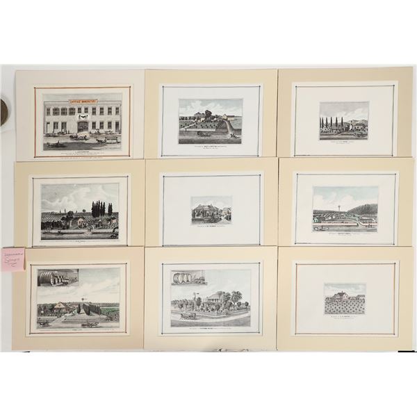 Thompson & West Prints Of Los Angeles County Businesses, Wineries And Residences [199197]