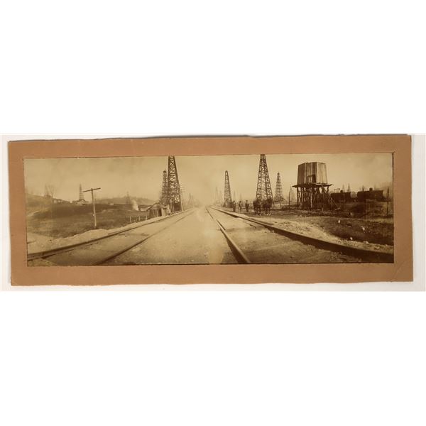 Early Oil Field Panorama Photograph (Possibly California) [197607]
