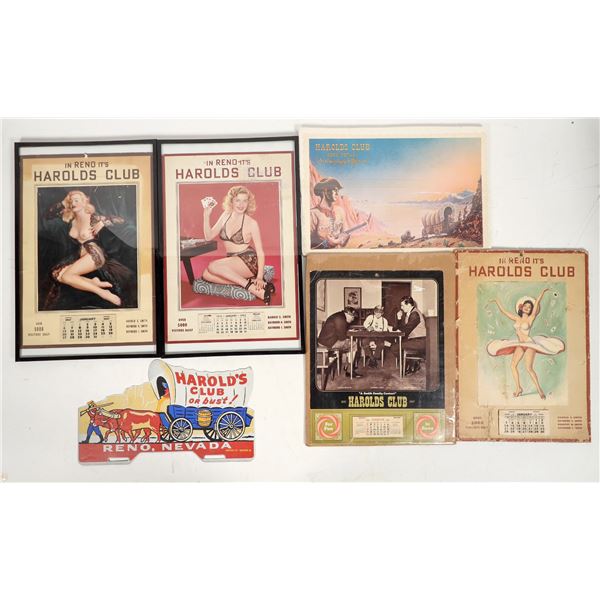 Harolds Club Pinup Calendars and License Plate Topper [197066]