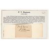Image 2 : Circus Promoter PT Barnum Cut Square Autograph [199979]
