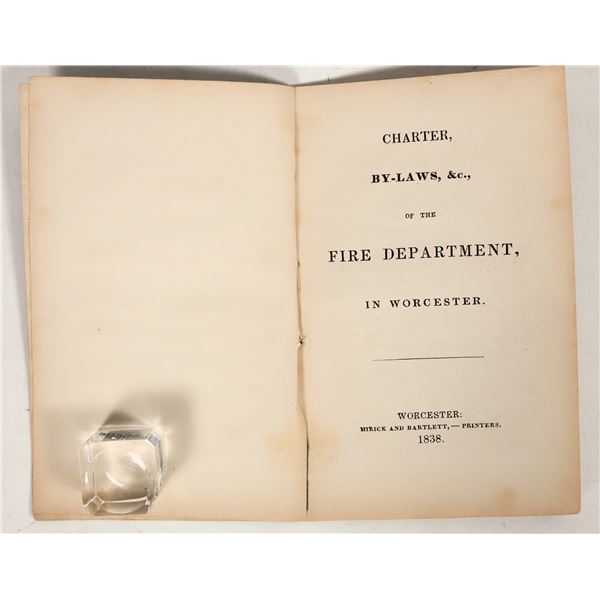 Worcester, New York Fire Department By-Laws, 1838 [197569]