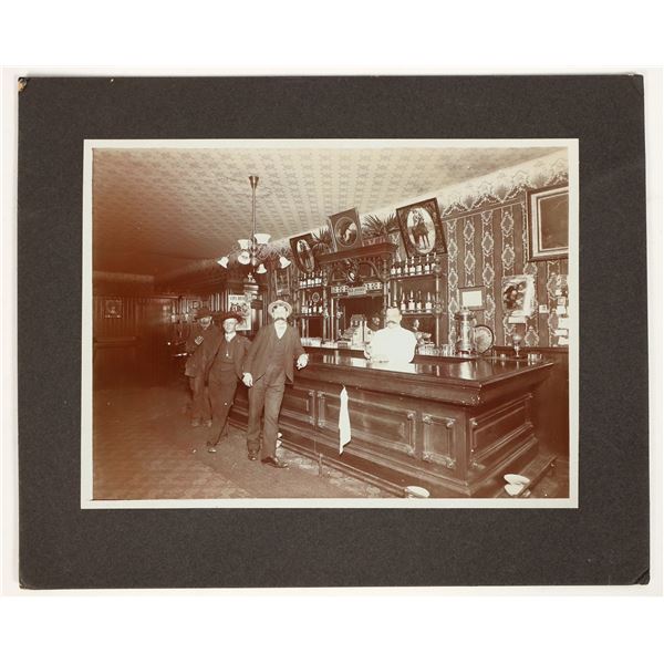 Exceptional Napa Area Saloon Interior Mounted Photograph, c.1908 [197305]