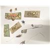Image 2 : Shakespeare 1946 FA Baitcasting Reel and Vintage Flies with Leather Case [186109]