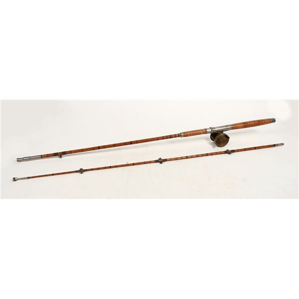 Two-Hand Split Bamboo Salmon Rod 2 pc. c.1870's [197253]