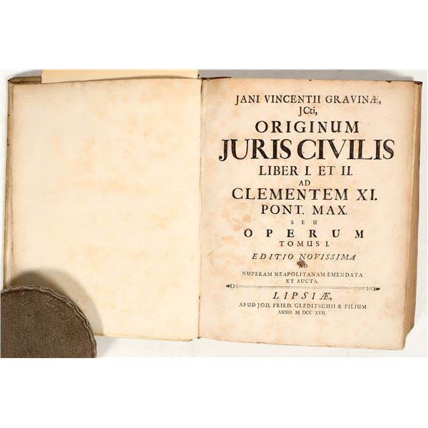 Originum Juris Civilis, by Gravani, 1717 [198784]
