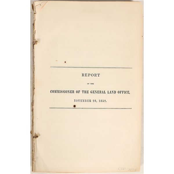 Report The General Land Office 1852 [199636]