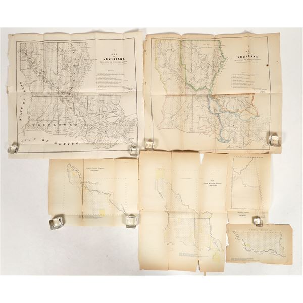 Louisiana GLO Map Suite, 1837, 1850, 1852 [190743]