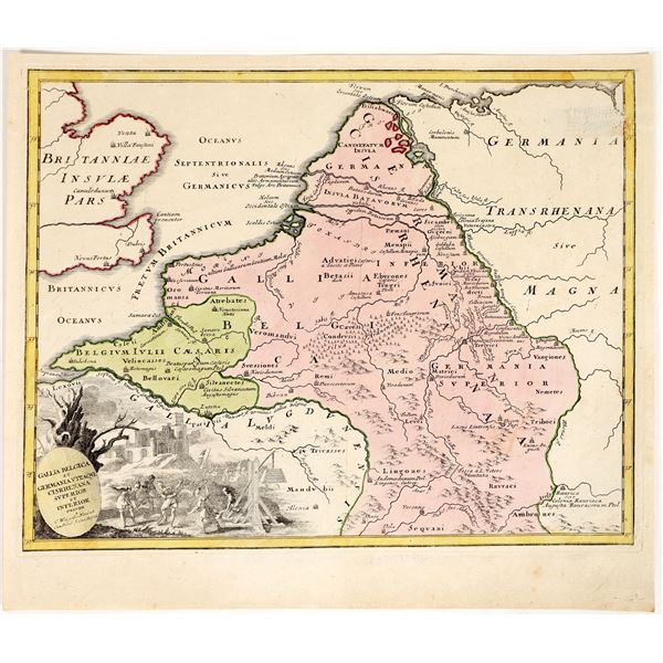 Vintage Map of Belgium and Germany [158245]
