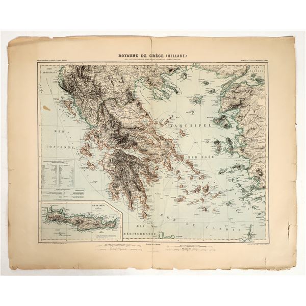 Vintage Map Of The Kingdom of Greece [199921]