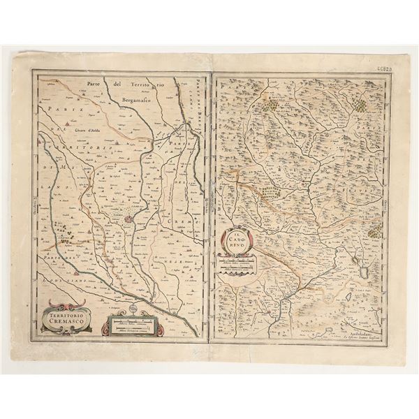 Vintage Map The Territory of Cremasco, Italy [158244]