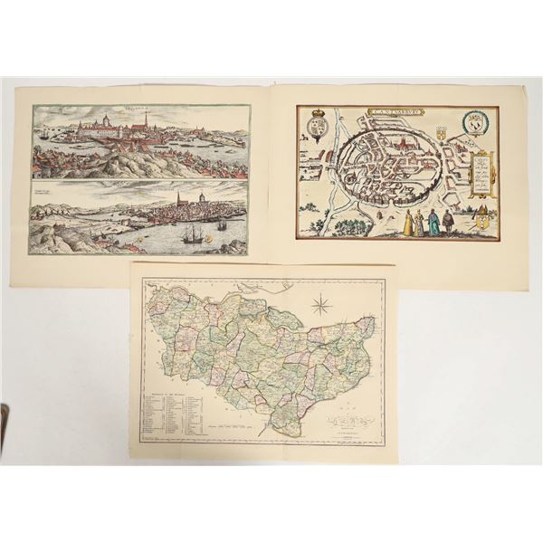 Vintage Maps of England, Stockholm, Canterbury [199646]