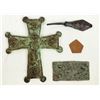Image 2 : First Crusades Knights Templar Burial Cross, Tablet, Medal Arrowhead Reproductions (4) [200141]