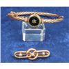 Image 2 : Unique Vintage Gold and Onyx Jewelry [124961]
