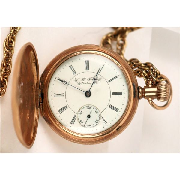 HB Potthoff Gold Pocket Watch w/ Chain [190241]