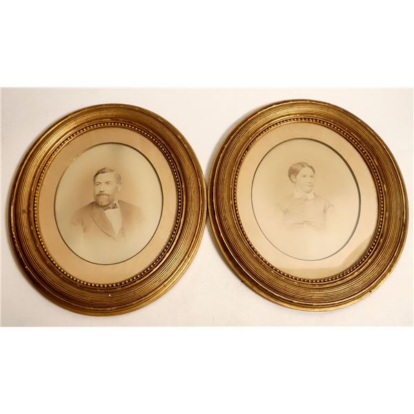 Two Victorian Era Oval Portraits [190608]