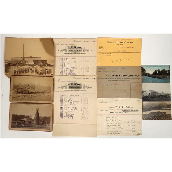 Lumber Ephemera Collection (Photographs, Billheads, Postcards) [197622]