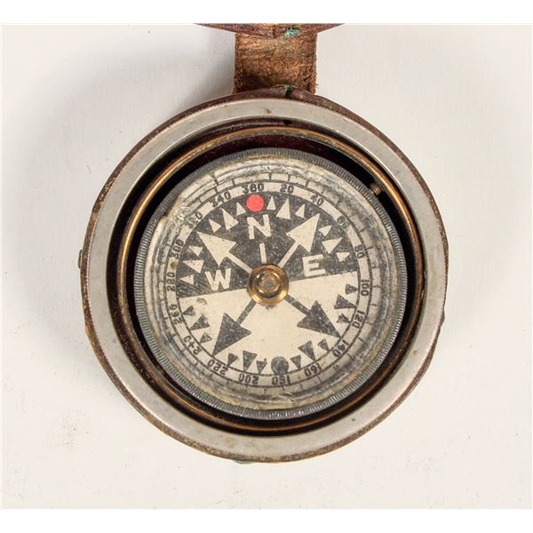 Nautical Gimbled Compass in a Leather Case c.1890  [198374]