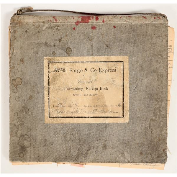 Wells Fargo Shipping Book w/ US Documentary Stamp Usage, San Francisco, 1910s [199791]