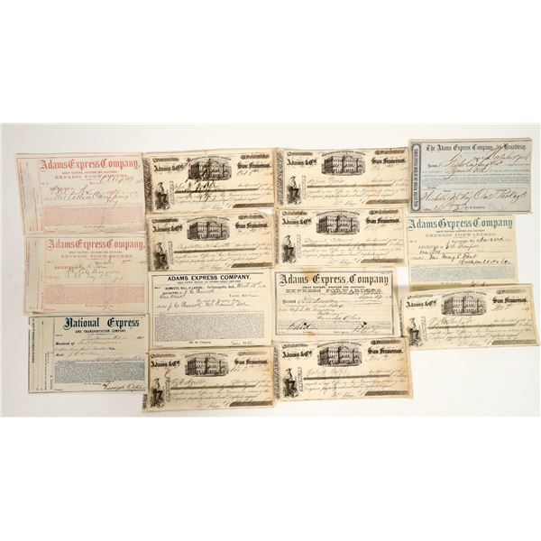 Adams Express Company Receipts  incl. San Francisco Gold Rush [199793]