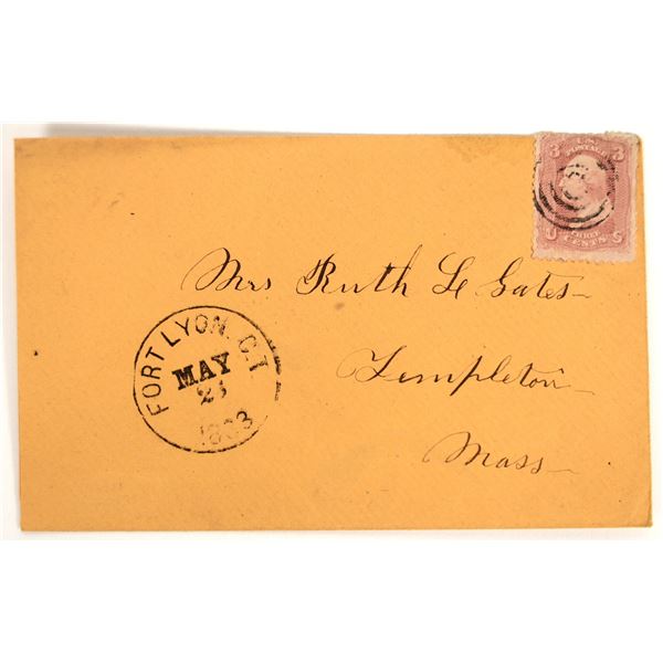 Extremely Early Fort Lyon, Colorado Territory Postal Cover [199146]