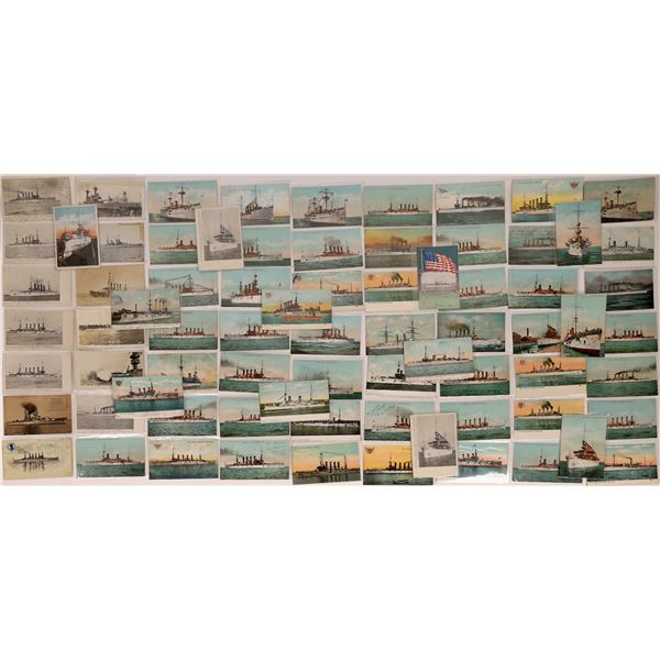 US Navy Cruiser Postcards, 1905-10 ~75 [199696]