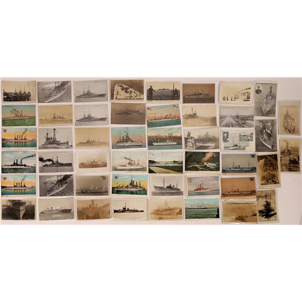 WWII-era US Navy Ship Postcards (48) [194785]