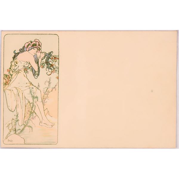 Art Nouveau - Mucha-10, Postcard  1900 [185885]