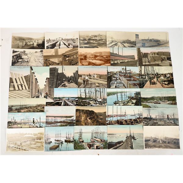 Lumber Ships, Wharfs and Yard Postcards, 31 [197274]