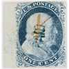 Image 1 : Scott #7, Franklin 1c, Rare "PAID" Mark [199739]