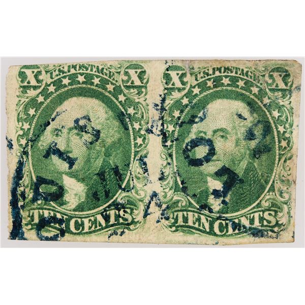 Scott #15, Type 3. Fused Pair. [199723]