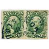 Image 1 : Scott #15, Type 3. Fused Pair. [199723]