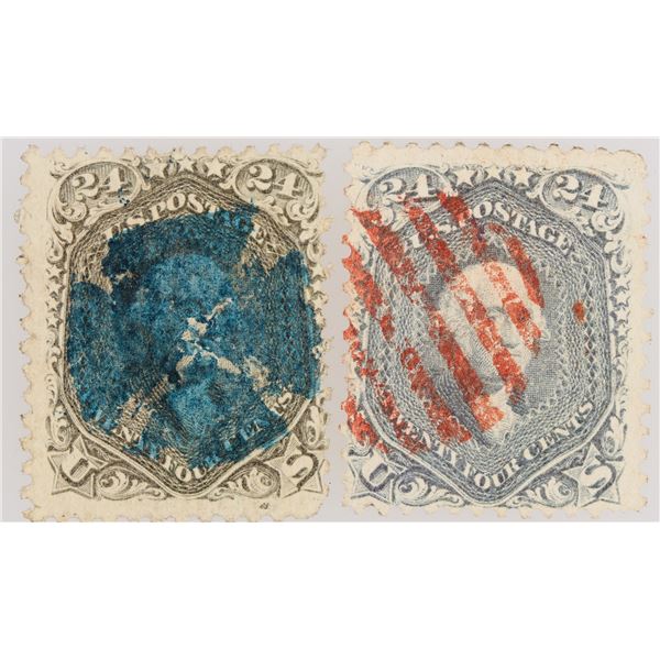 Scott #70b, Washington 24c, Pair [199729]