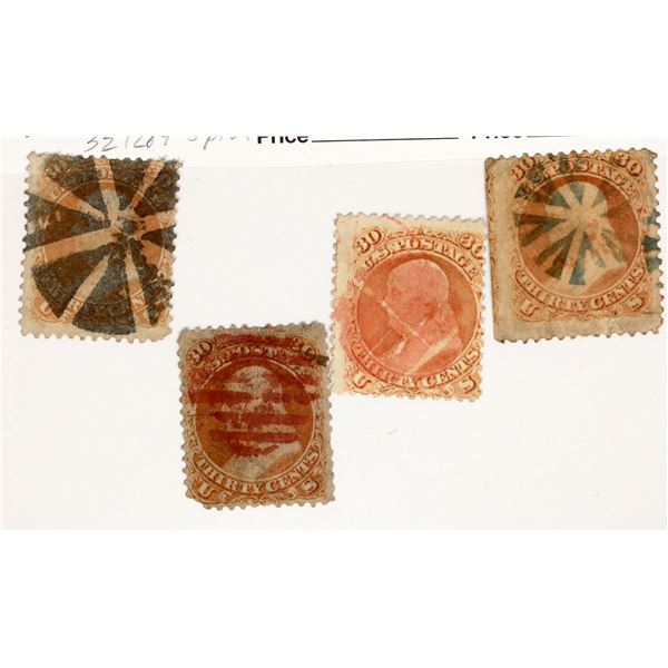 Scott #71, Franklin 30c, Suite of 4 [199728]