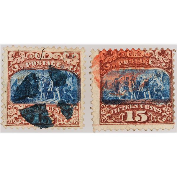 Scott #118, Columbus Landing, Pair [182169]