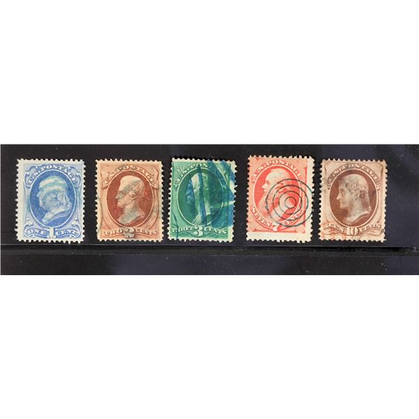 Scott #134-139, except 137 - (5) [199869]