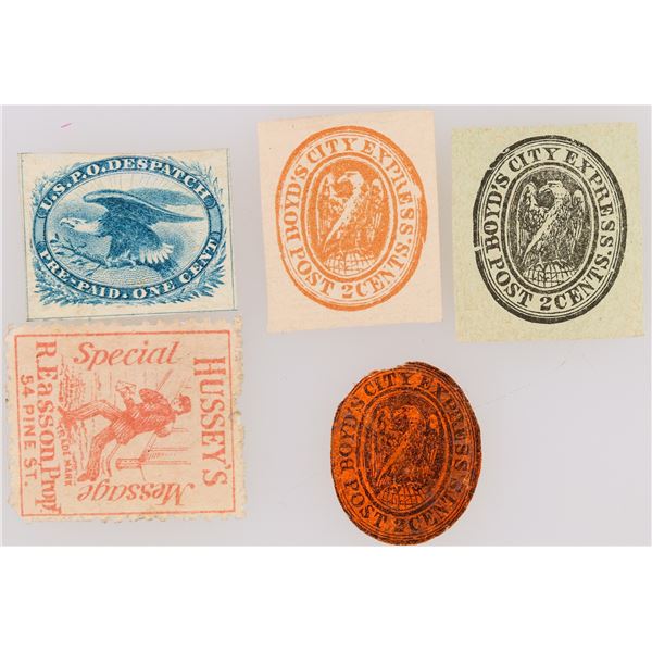 Private Mail Carriers/Locals Stamps - (5) [199885]