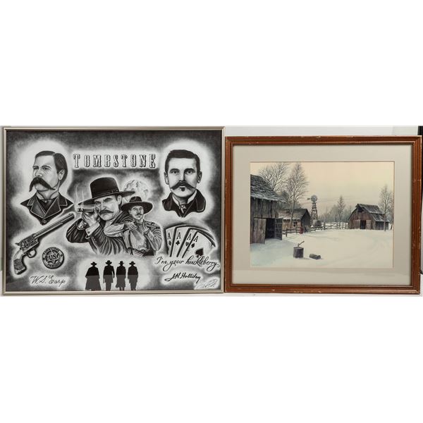 Vintage Artwork and Posters, Professionally Framed (4) [197192]